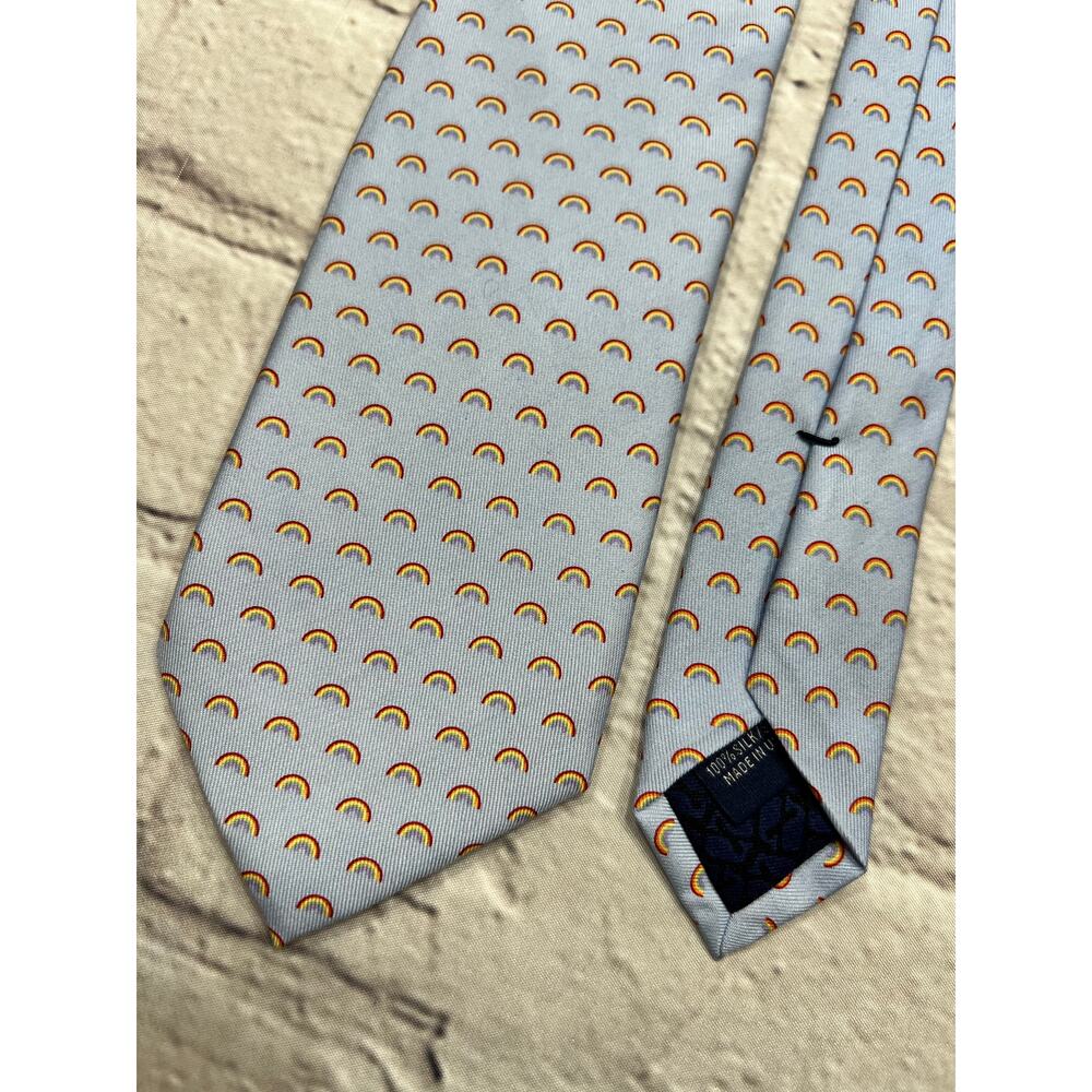 NWOT Vineyard Vines Tie Rainbow Blue Spring Pride Easter Pastel Silk Mens A602